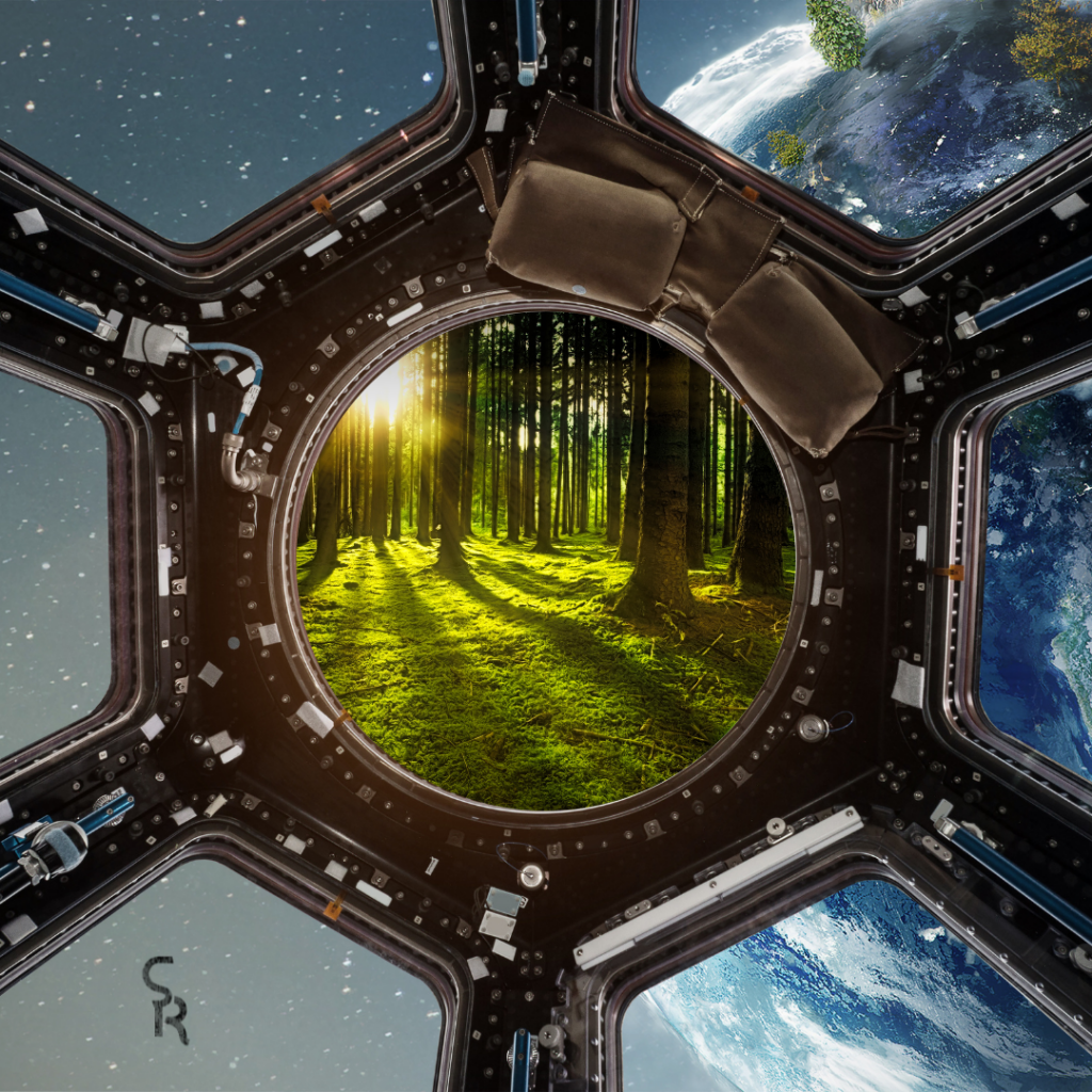 Raumstation Blick auf Erde